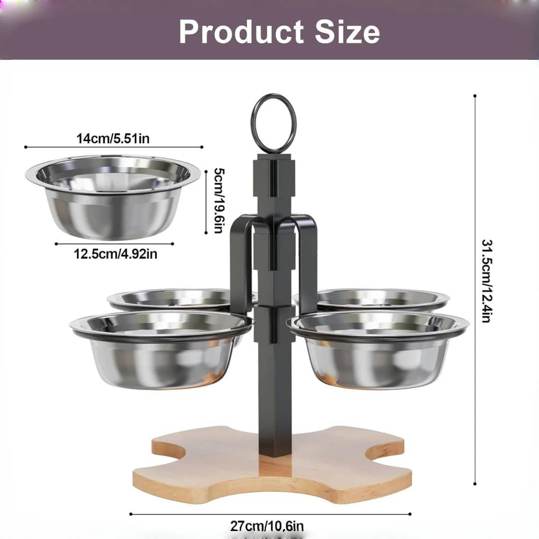 Adjustable Elevated Pet Bowls with Stand