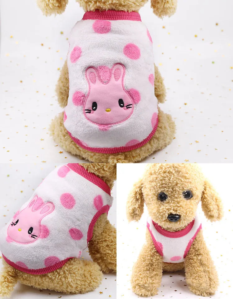 Cartoon Fleece Pet Vest