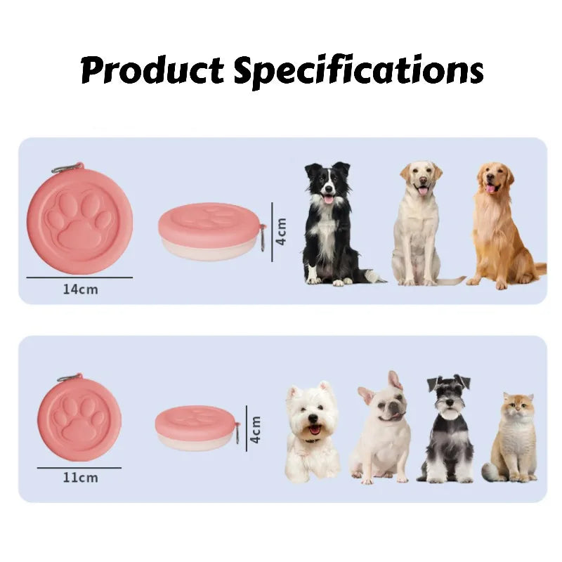 Portable Outdoor Dog Food & Snack Storage Bowl