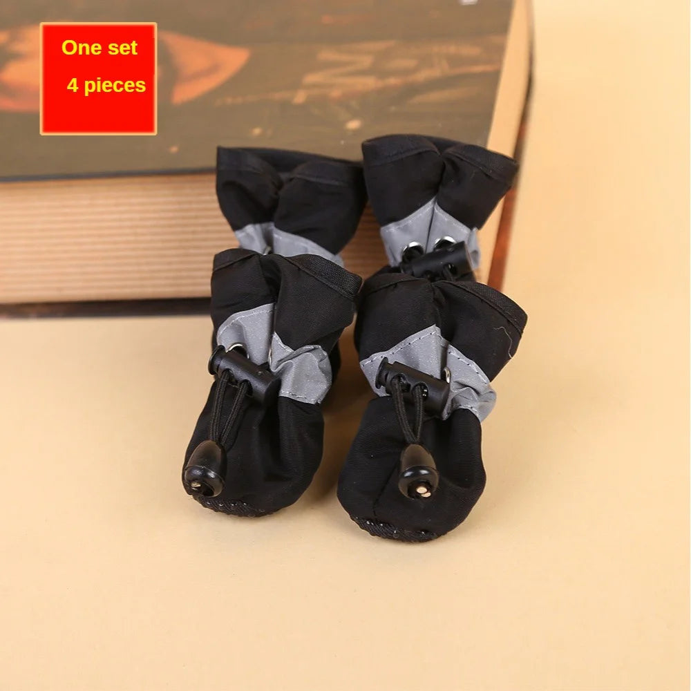4-Piece Waterproof Dog Rain Boots