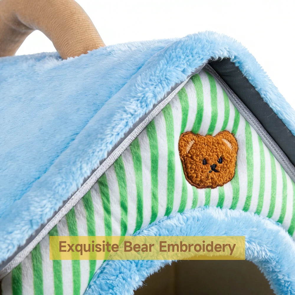 Foldable Washable Pet House Bed