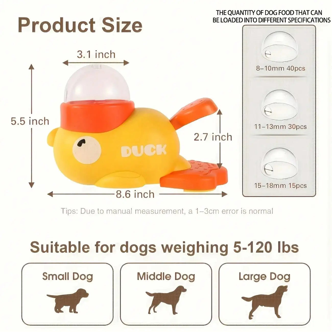 2-in-1 Duck-Shaped Slow Feeder & Treat Puzzle Bowl