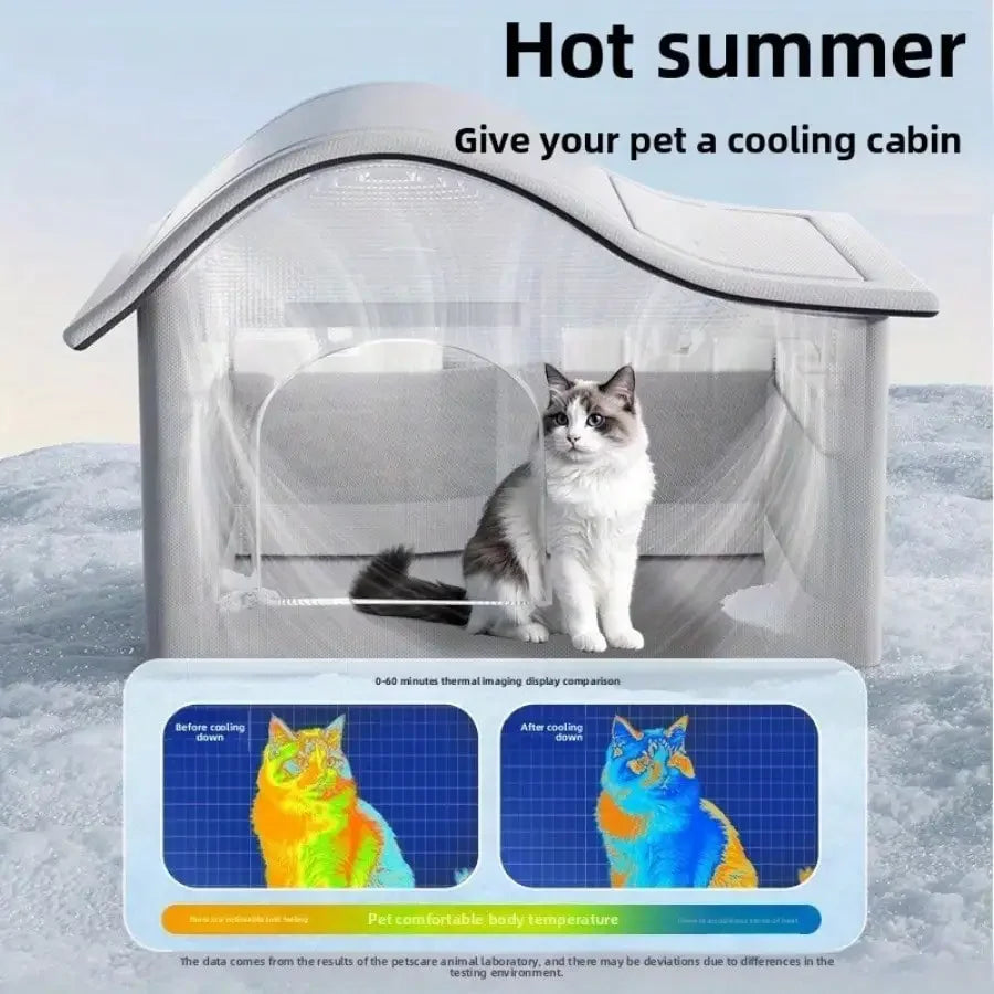 Summer Cooling Pet House Bed