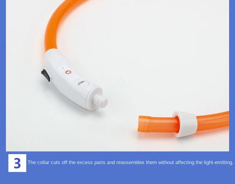 USB Rechargeable LED Glowing Pet Collar