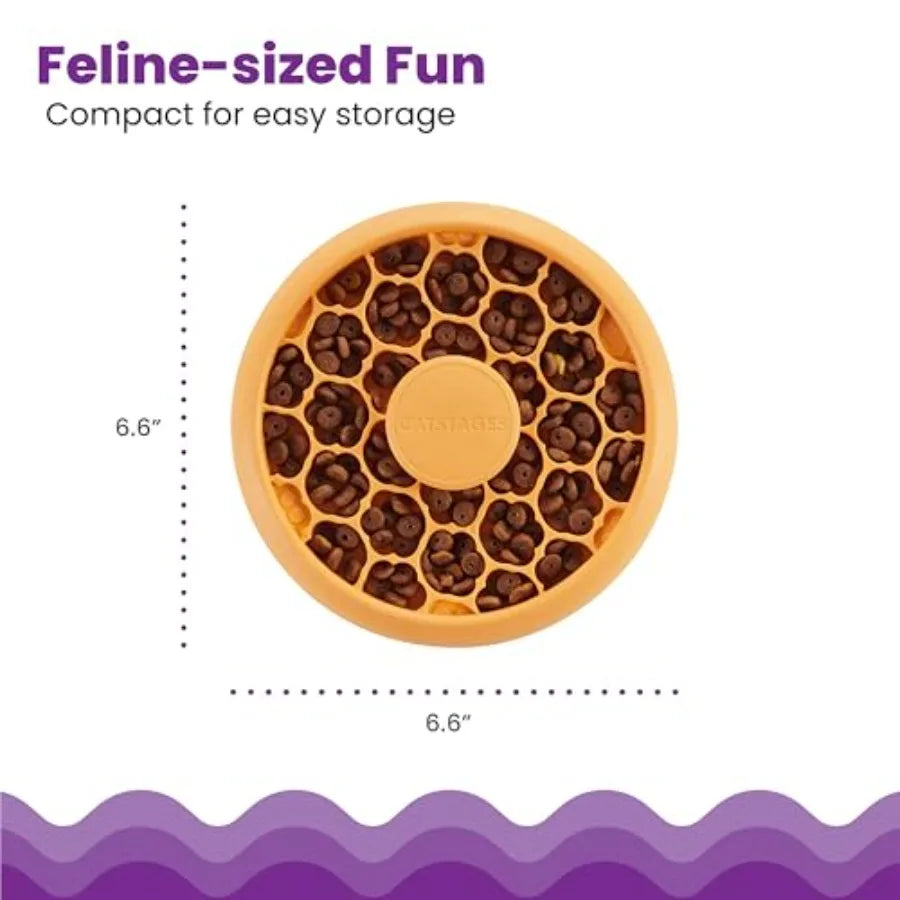 Interactive Slow Feeder Puzzle Bowl for Cats