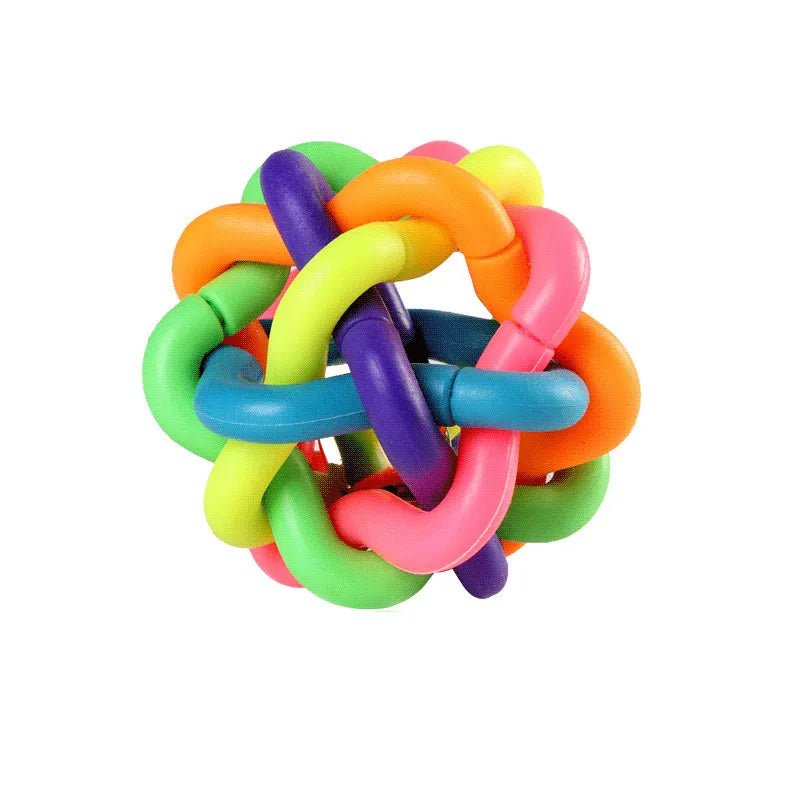 Colorful Rubber Dog Ball with Bell