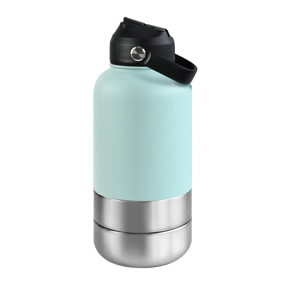 3-in-1 Stainless Steel Pet Water Bottle