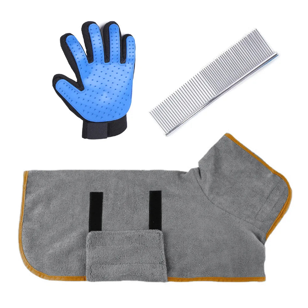 Quick-Dry Pet Bath Towel Set