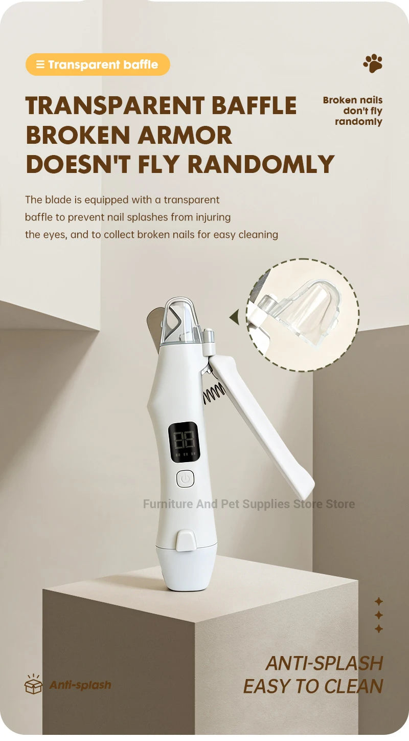 2-in-1 Electric Pet Nail Grinder & Trimmer