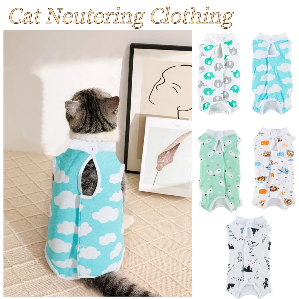 Cat Anti-Lick Recovery Suit