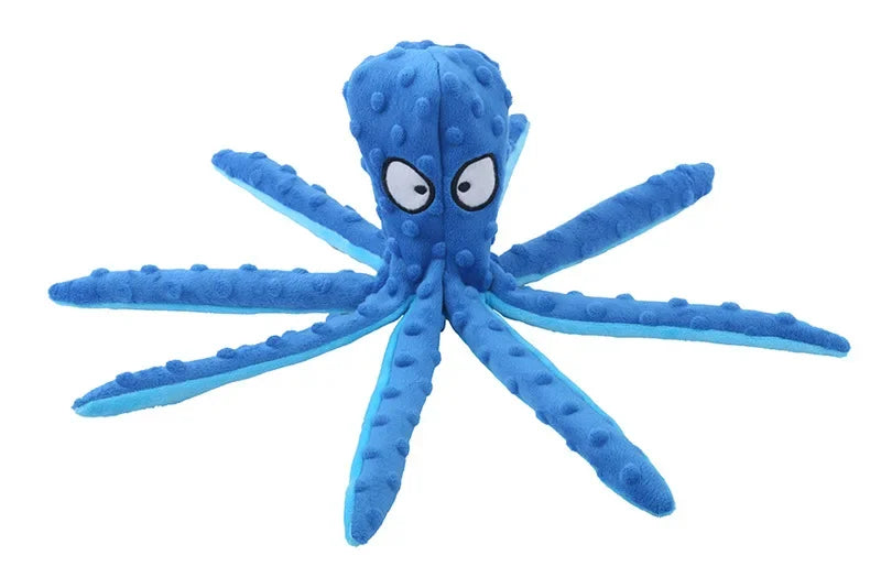 Stuffing-Free Squeaky Octopus Dog Toy