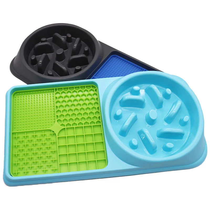 2-in-1 Silicone Slow Feeder & Lick Mat for Dogs