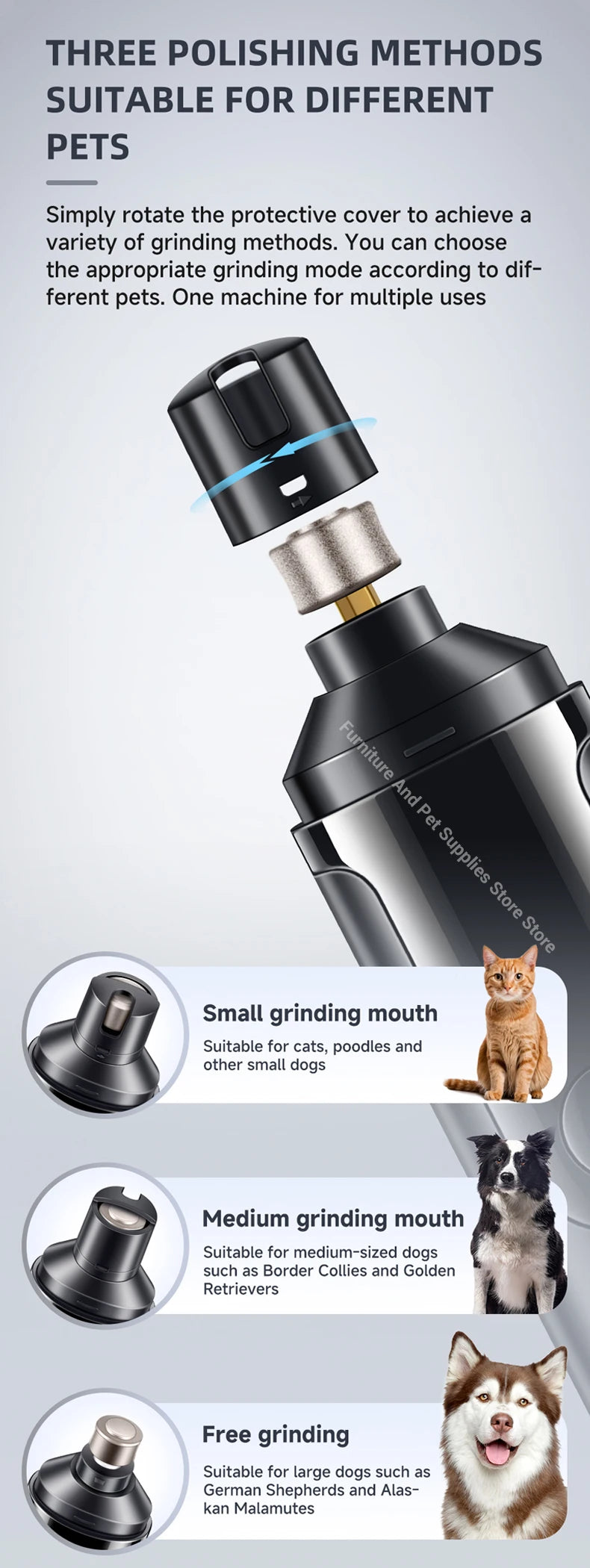 USB Rechargeable Pet Nail Grinder