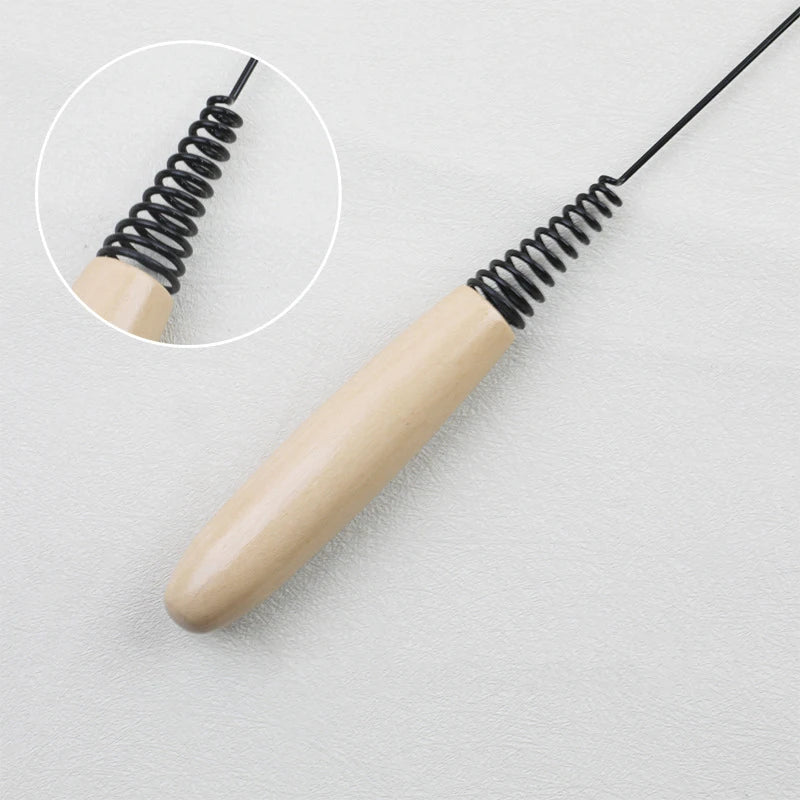 Feather Cat Teaser Wand with Wooden Handle