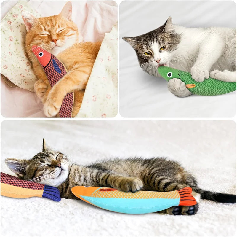 Interactive Catnip Fish Plush Toy