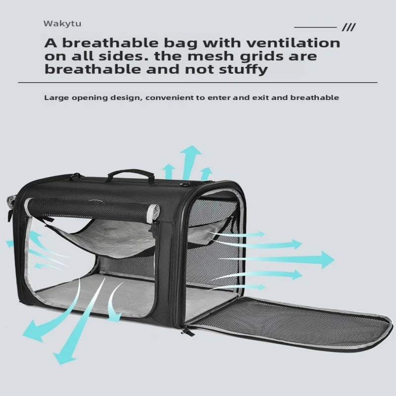 2-in-1 Foldable Double Pet Carrier