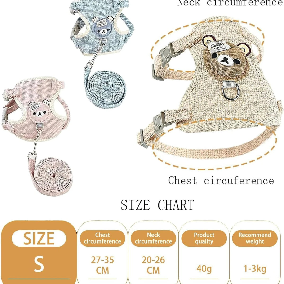 Soft Padded Pet Harness & Leash Set