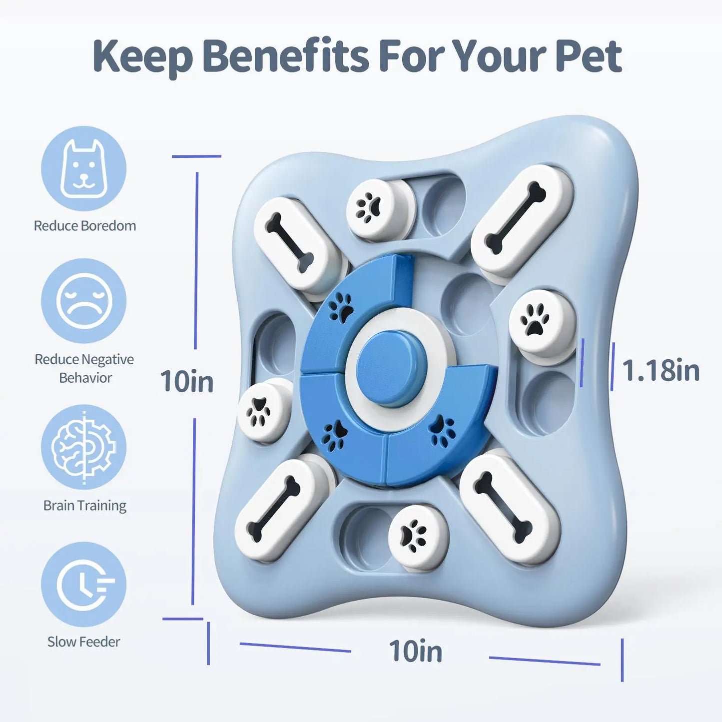 Interactive Slow Feeder Puzzle Dog Bowl