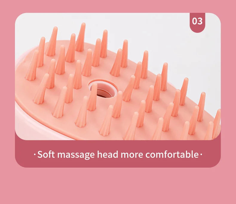 3-in-1 Steam Pet Grooming Brush