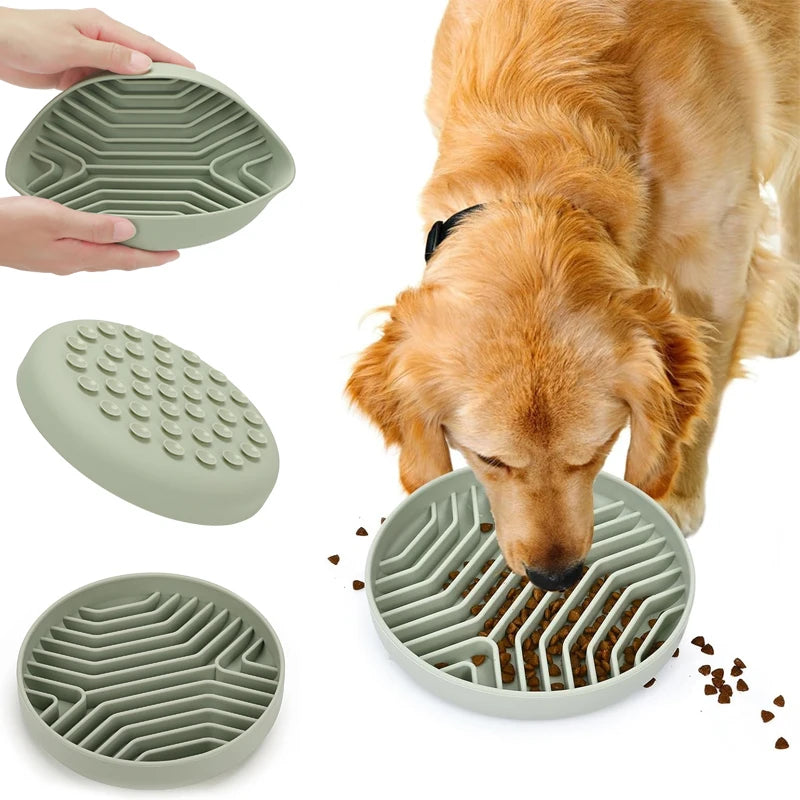 Silicone Slow Feeder & Lick Mat for Cats & Dogs