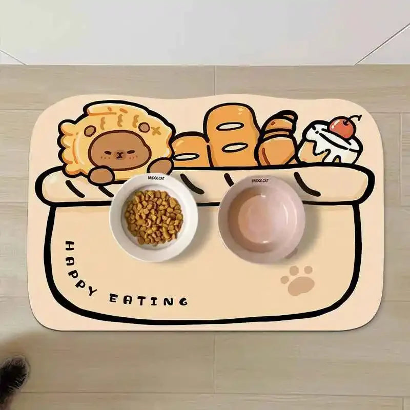 Non-Slip Absorbent Pet Feeding Mat
