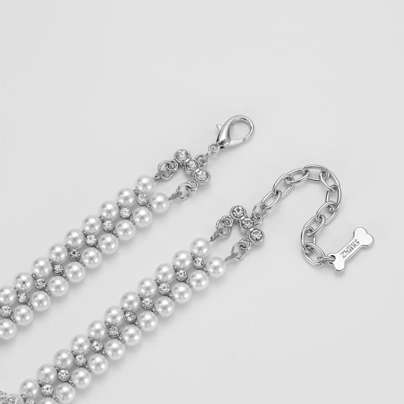 Luxury Pearl Rhinestone Pet Collar