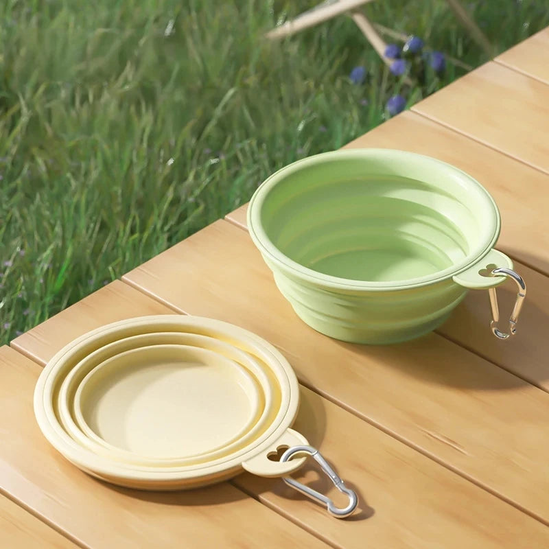 Collapsible Silicone Pet Travel Bowl (350ml/1000ml)