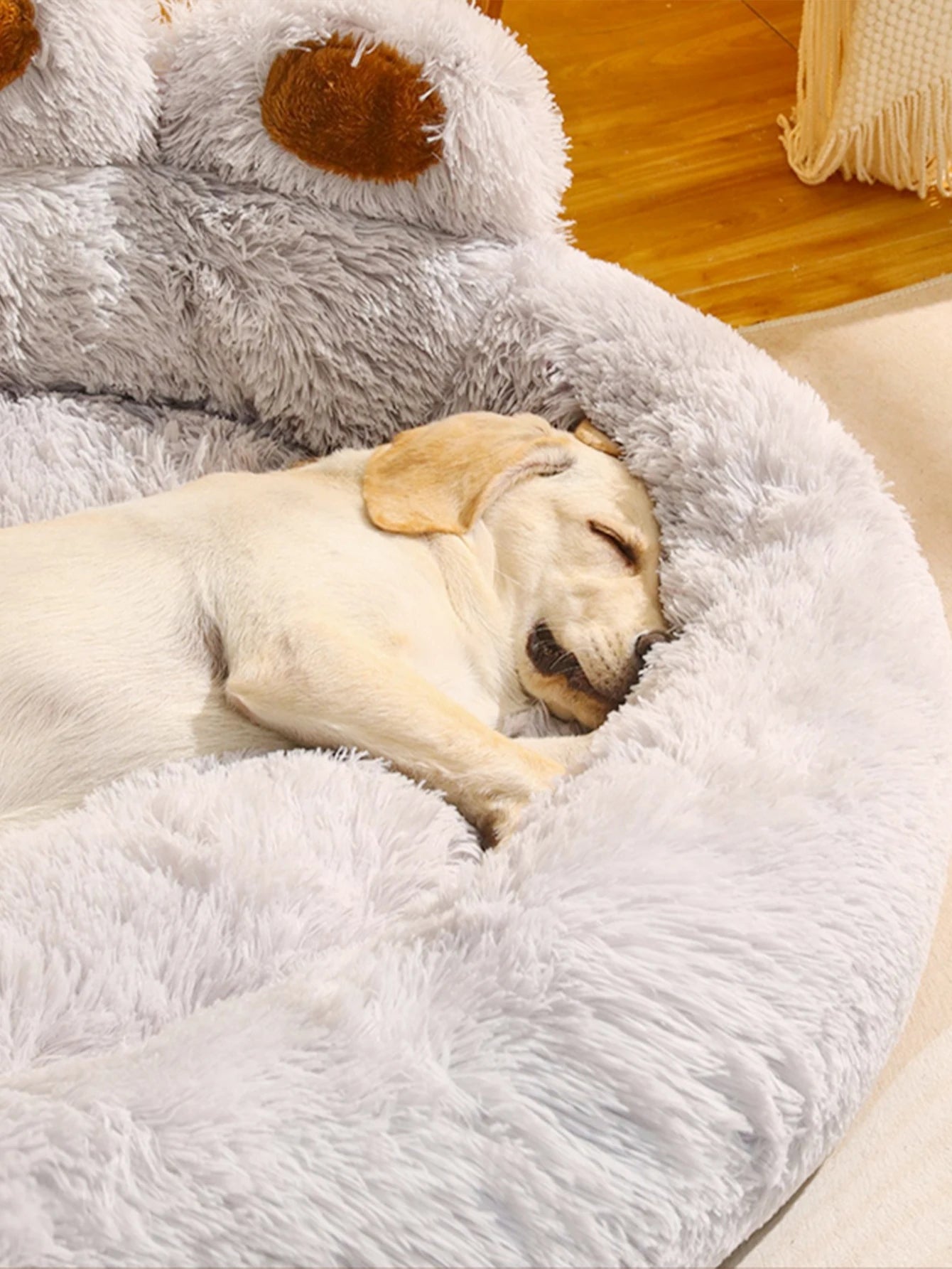 Fluffy Plush Dog & Cat Bed