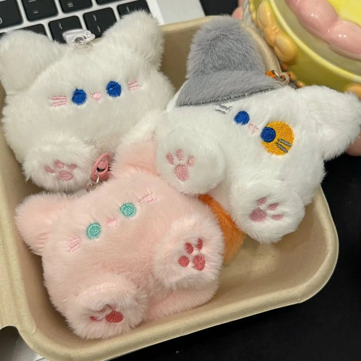 Cute Plush Cat Keychain Bag Charm for You