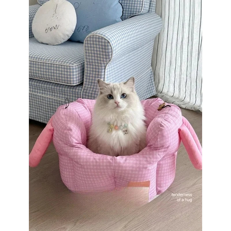 Cute Plaid Pet Carrier Backpack