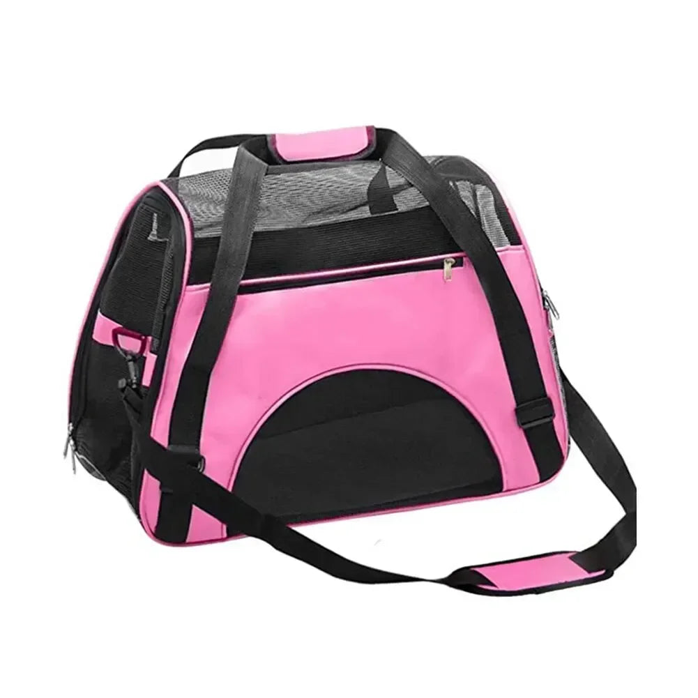Foldable 4-Sided Pet Travel Carrier Bag