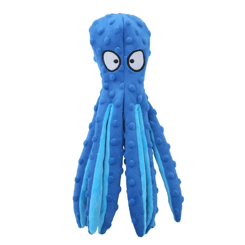 Stuffing-Free Squeaky Octopus Dog Toy