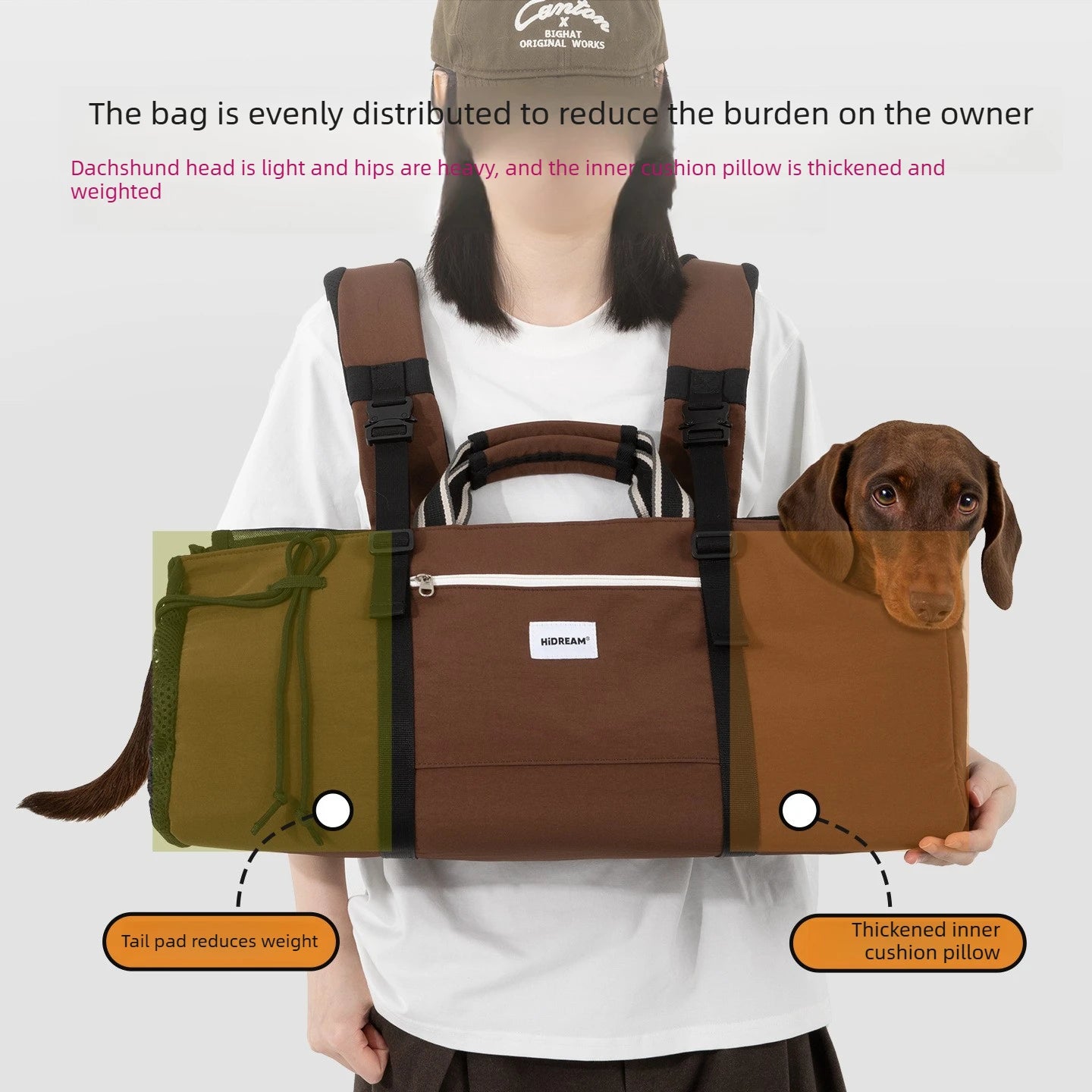 Nylon Dachshund Carrier Backpack