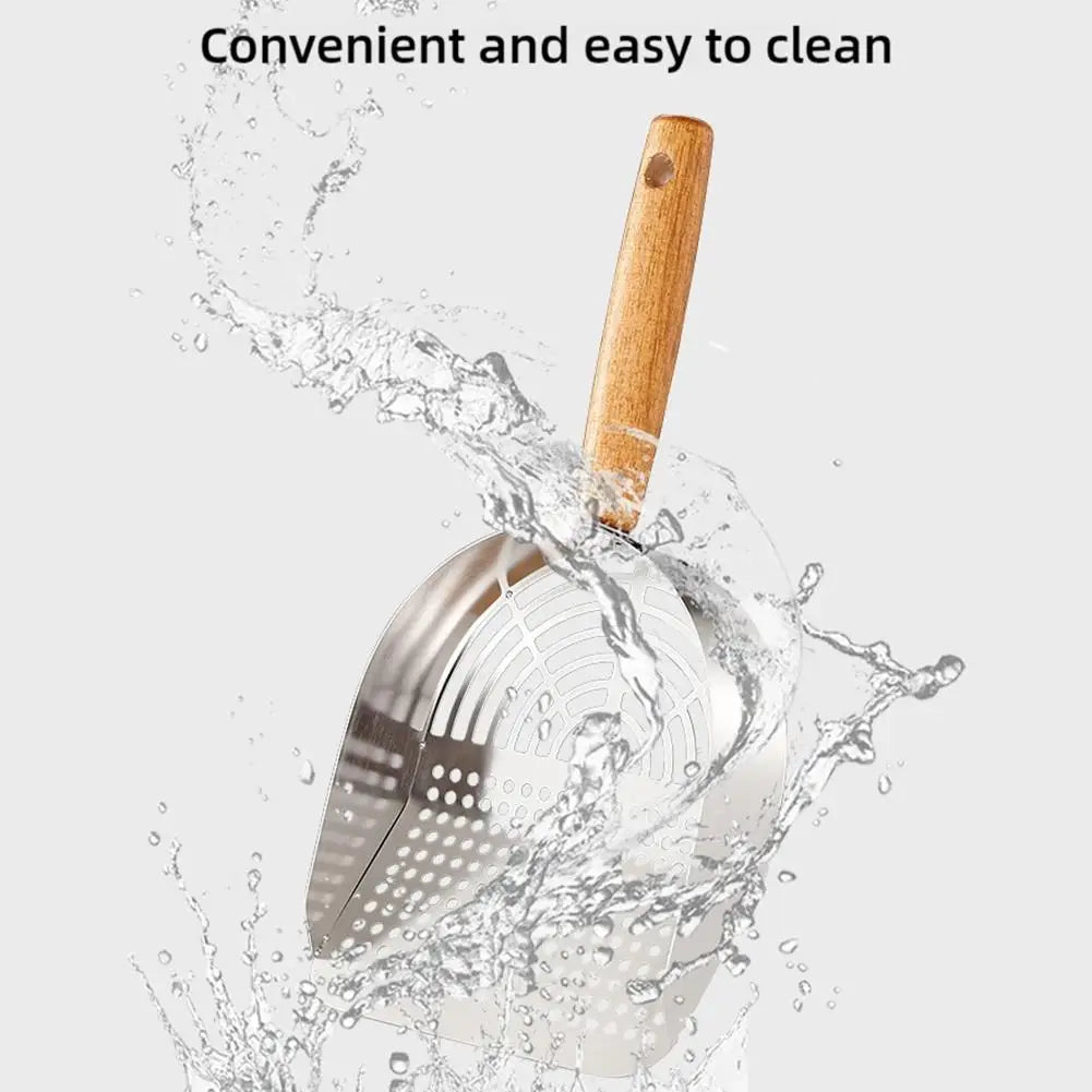 Stainless Steel Cat Litter Scoop with Long Handle