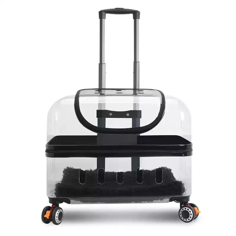 Transparent Rolling Pet Carrier Backpack