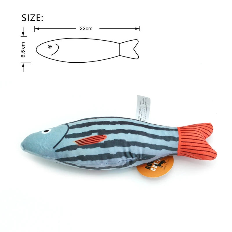 Interactive Catnip Fish Plush Toy