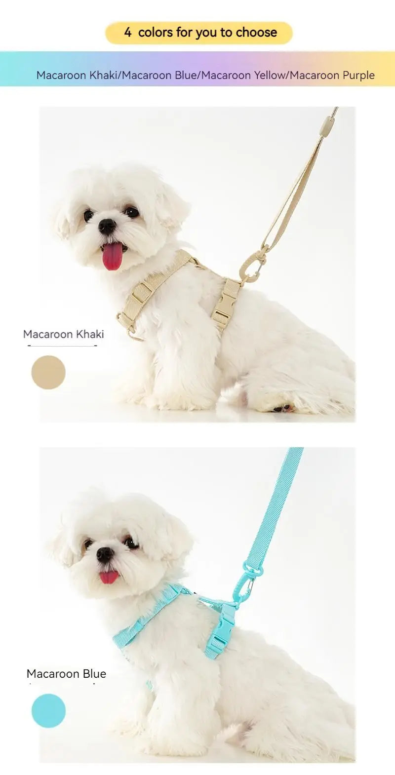 Reflective Adjustable Dog Harness, Collar & Leash Set