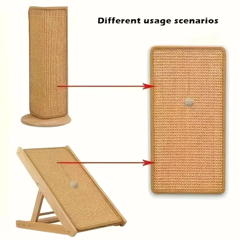 Standing Sisal Cat Scratching Post with Hanging Ball