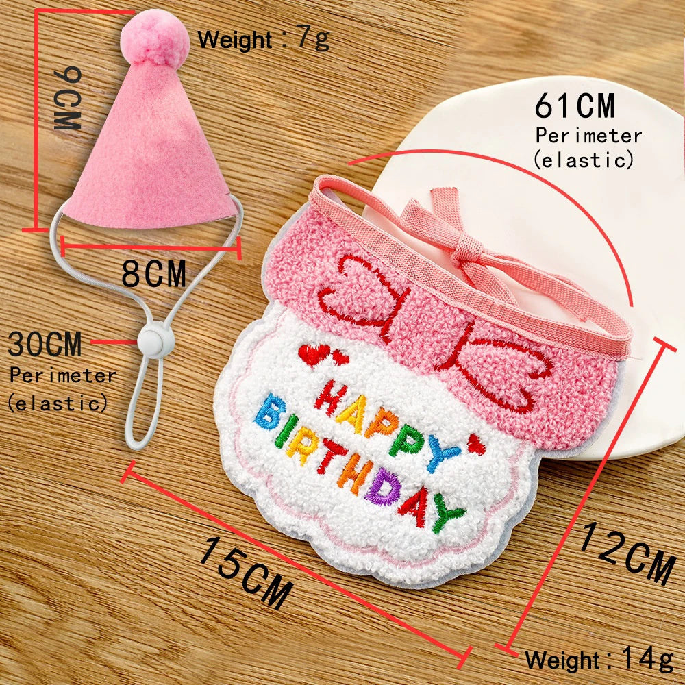 Pet Birthday Hat & Scarf Set