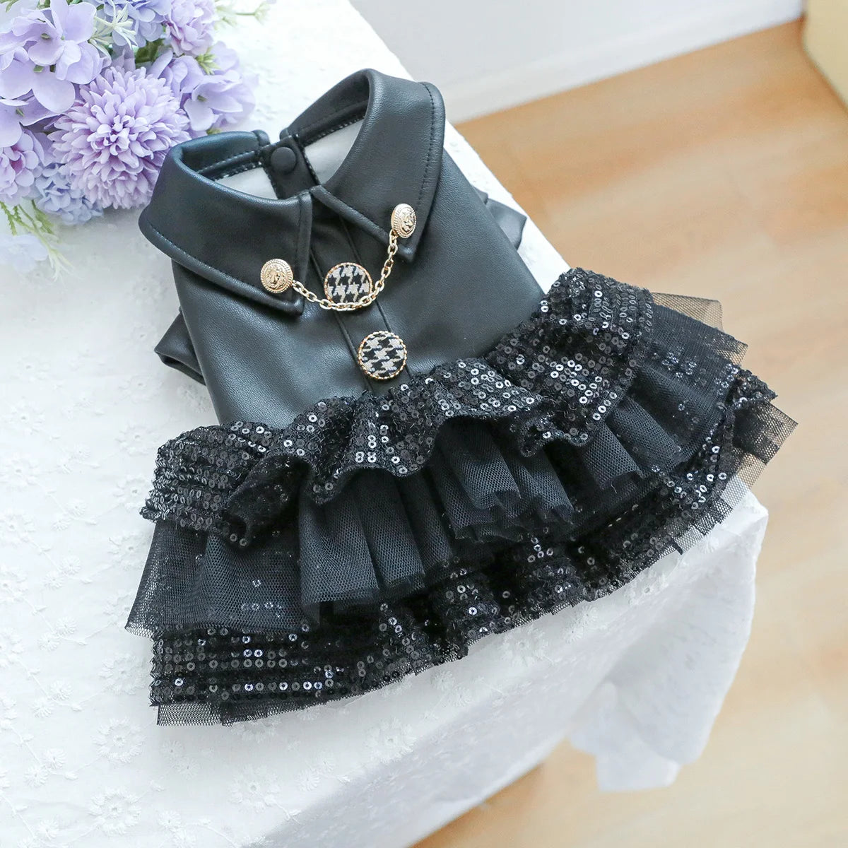 Punk Sequin Pet Dress