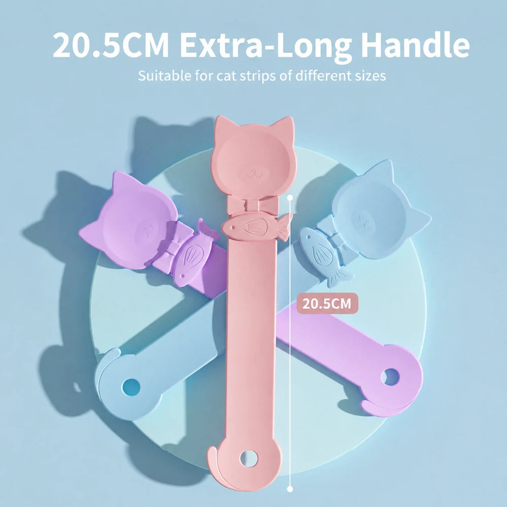 Cat Treat Feeding Spoon with Long Handle (1/3 Pack)