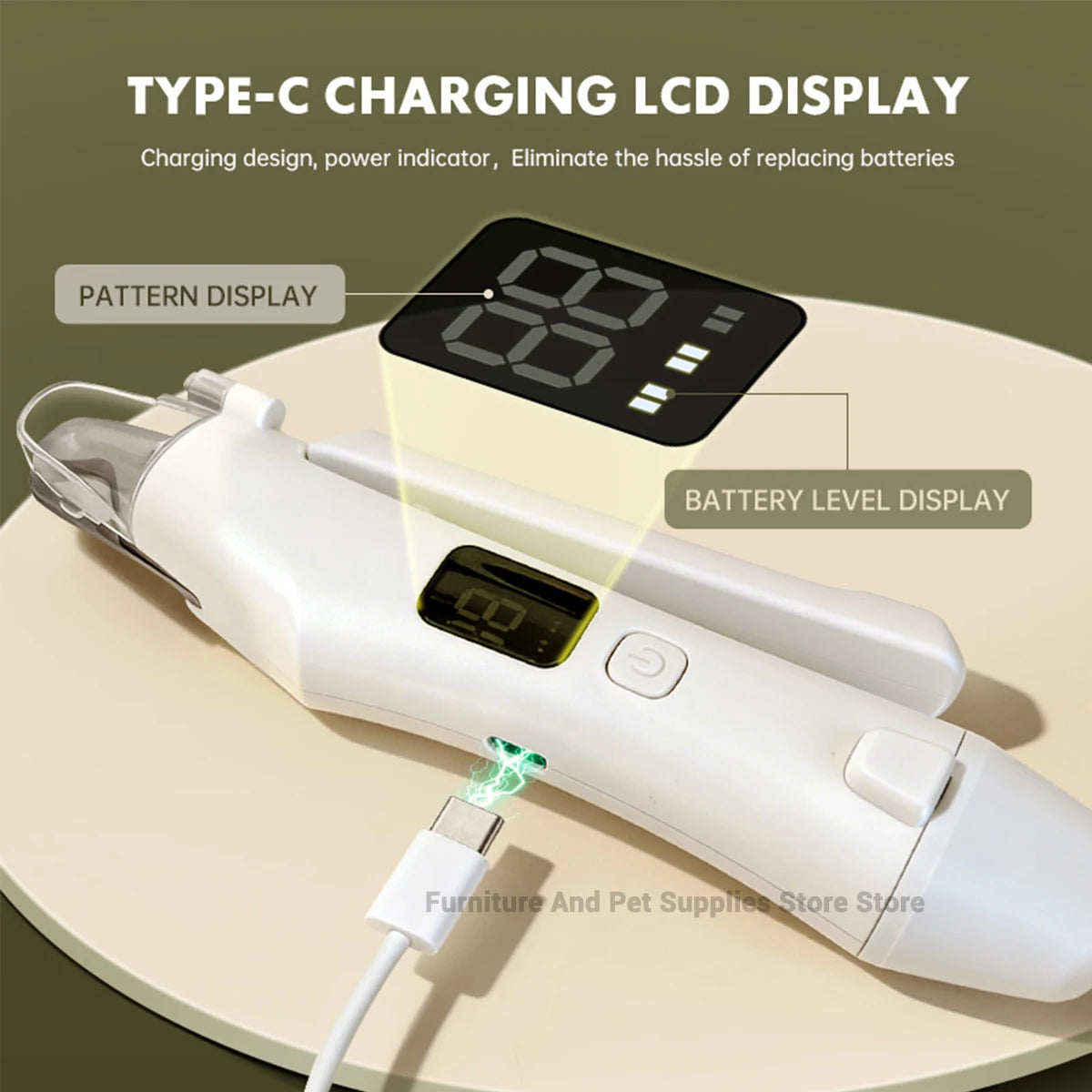 2-in-1 Electric Pet Nail Grinder & Trimmer
