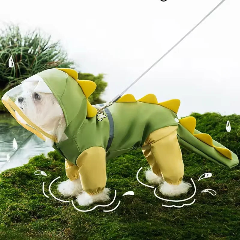 Dinosaur Dog Raincoat