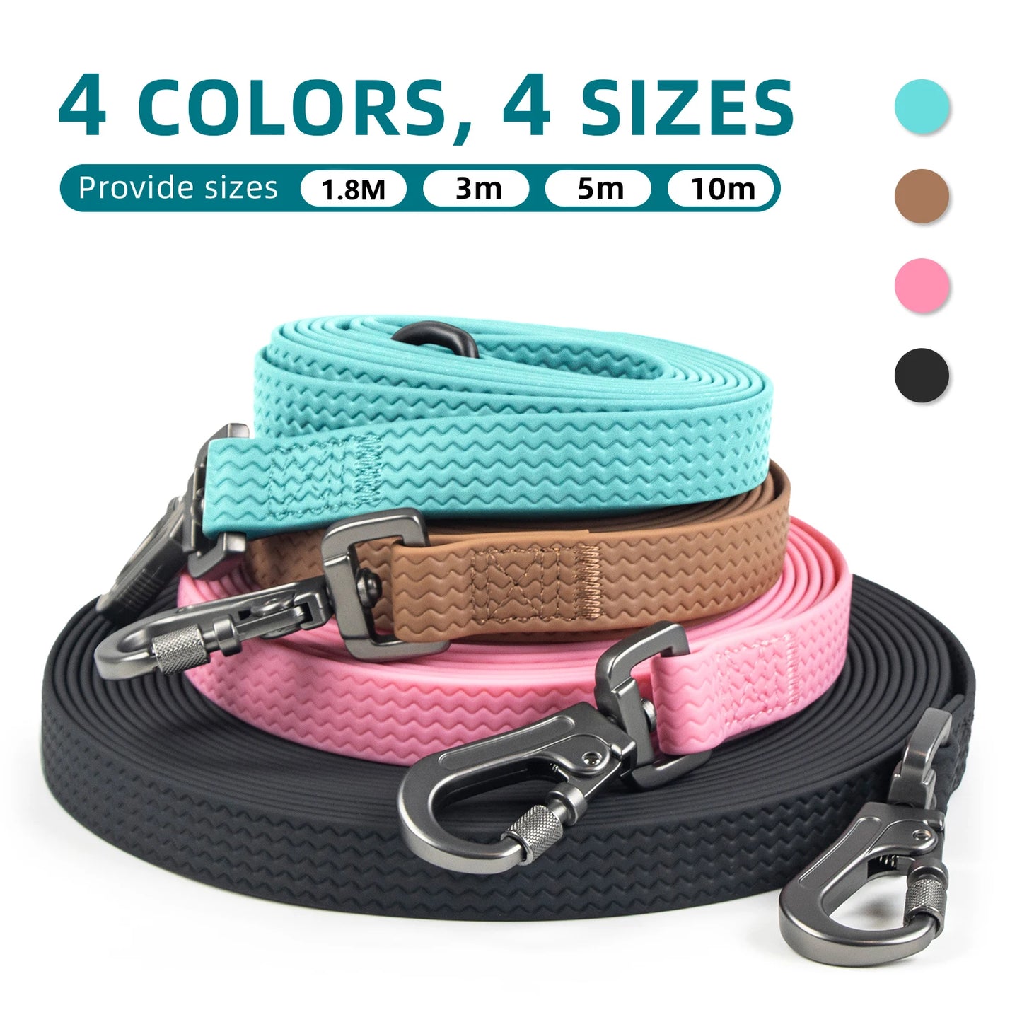 Waterproof PVC Long Dog Training Leash