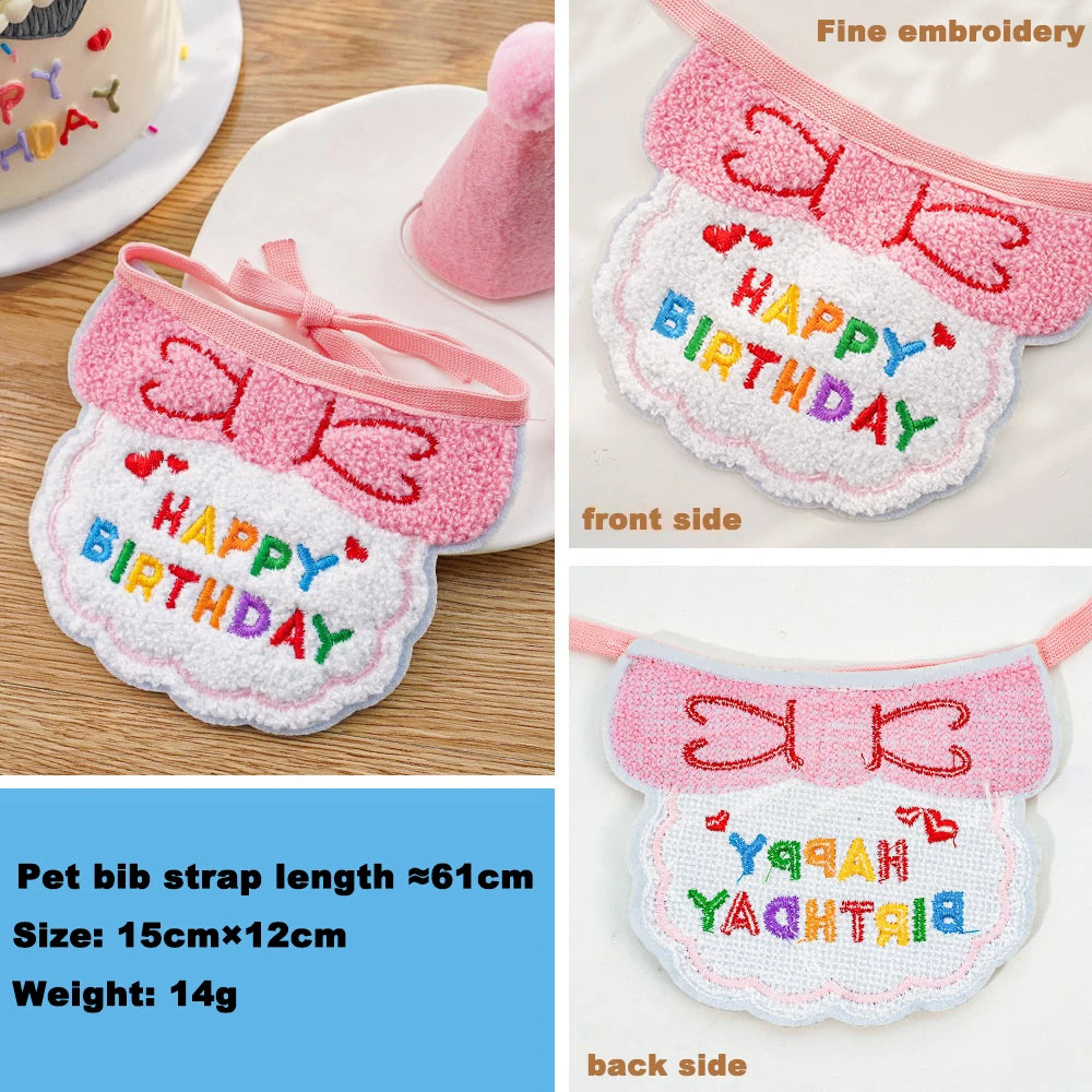 Pet Birthday Hat & Scarf Set