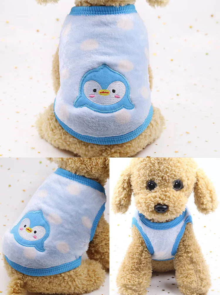 Cartoon Fleece Pet Vest