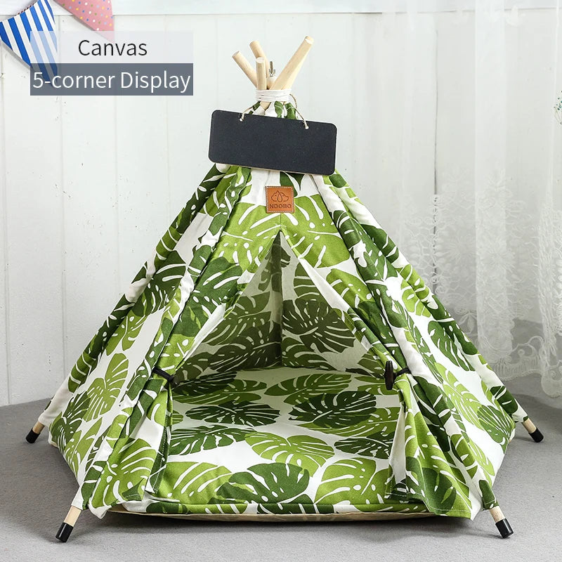 Portable Pet Teepee Bed with Cushion