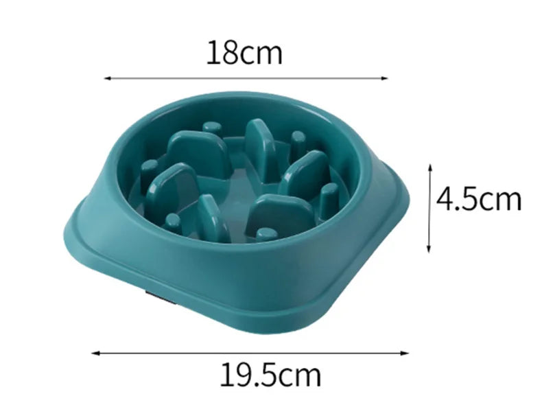 Non-Slip Slow Feeder Bowl for Dogs & Cats