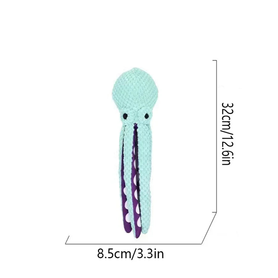 Interactive Plush Octopus Dog Toy