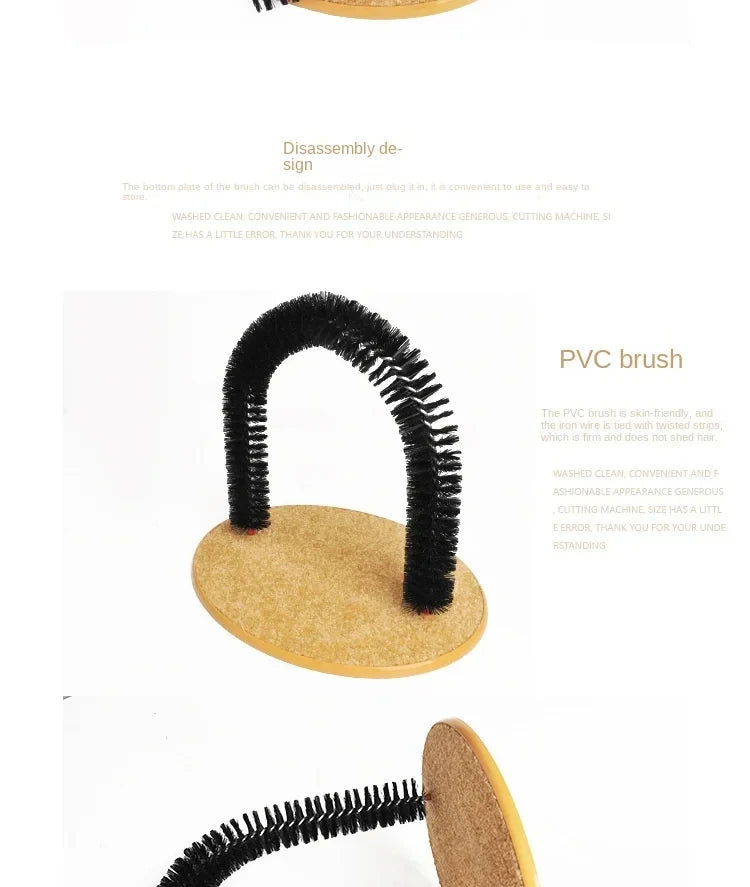 Self-Grooming Cat Arch with Scratching Pad